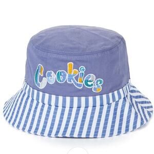 NWOT Cookies Montauk Bucket Hat Blue Stripes Sz S/M
